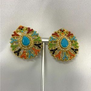 Pakistani Multi Color Pearl Earring | Earrings | Pakistani Style Earring
